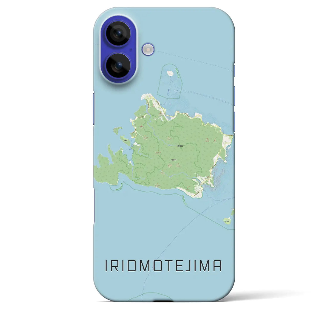 【西表島(沖縄県)】地図柄iPhoneケース(バックカバータイプ)ナチュラル・iPhone 16 Pro Max 用