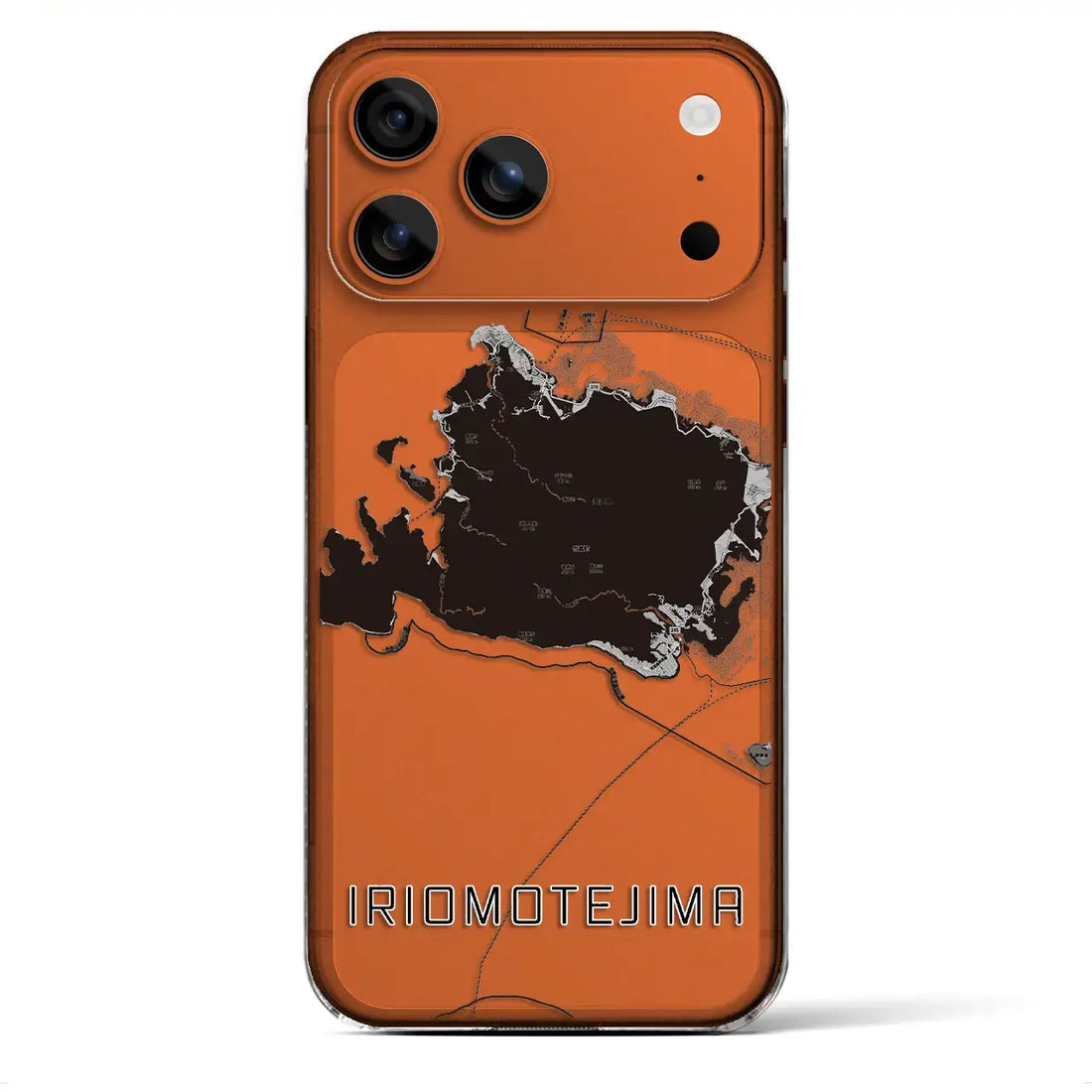 【西表島（沖縄県）】地図柄iPhoneケース（クリアタイプ）