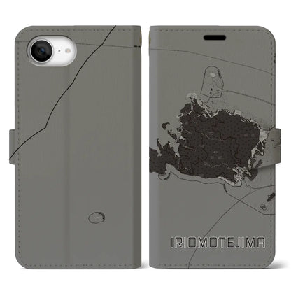 【西表島（沖縄県）】地図柄iPhoneケース（手帳タイプ）