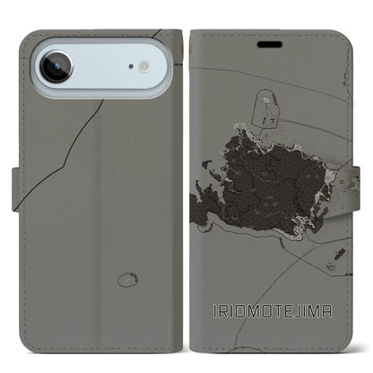 【西表島（沖縄県）】地図柄iPhoneケース（手帳タイプ）