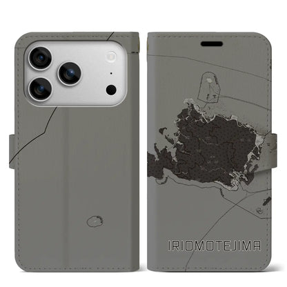 【西表島（沖縄県）】地図柄iPhoneケース（手帳タイプ）