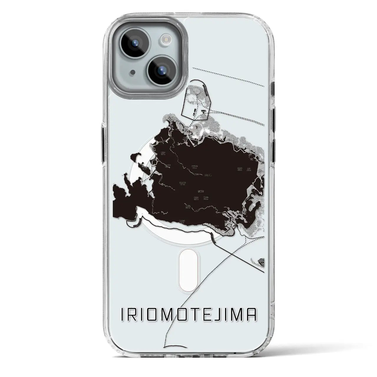 【西表島（沖縄県）】地図柄iPhoneケース（MagSafeタイプ）