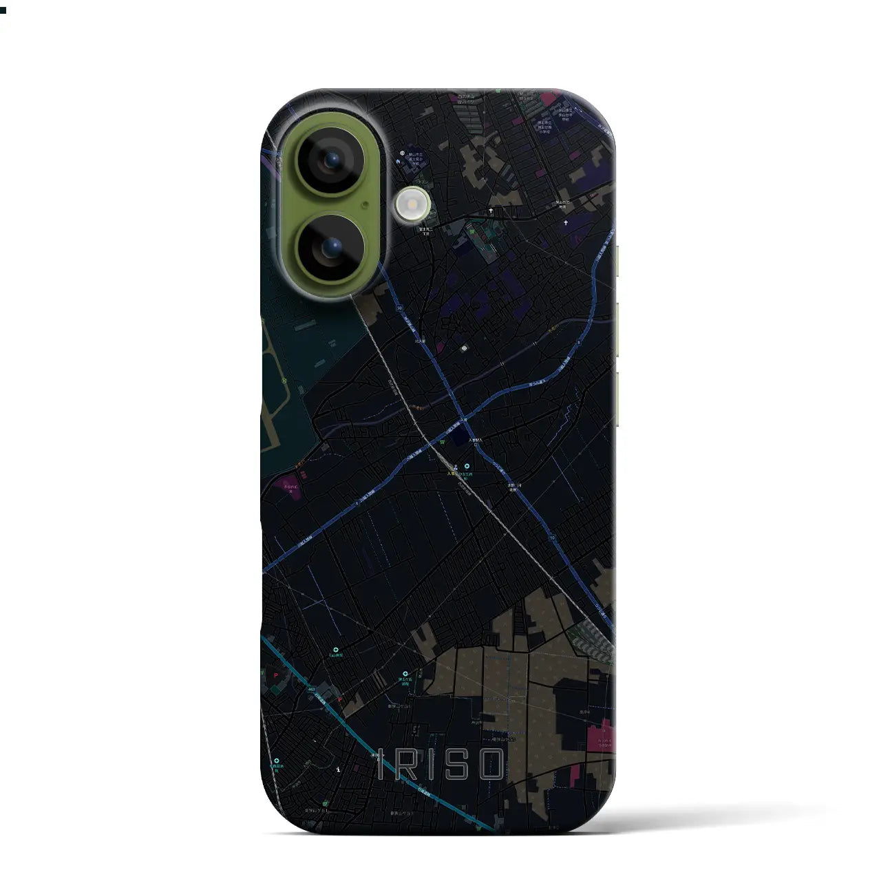 【入曽（埼玉県）】地図柄iPhoneケース（バックカバータイプ）