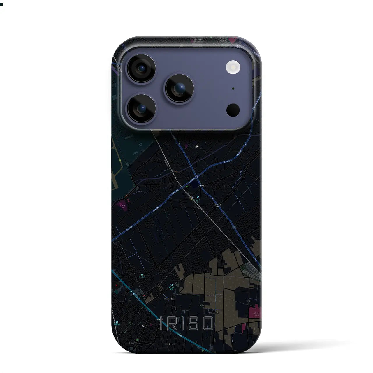 【入曽（埼玉県）】地図柄iPhoneケース（バックカバータイプ）