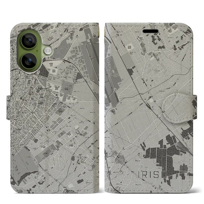 【入曽（埼玉県）】地図柄iPhoneケース（手帳タイプ）