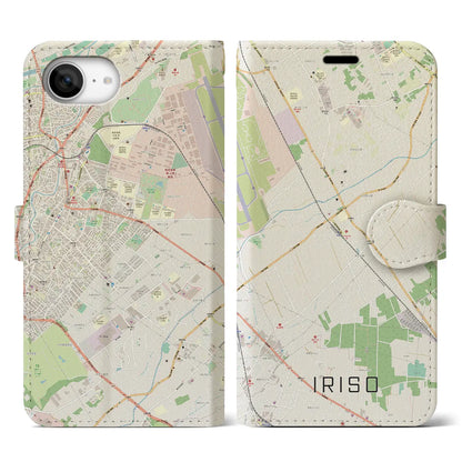 【入曽（埼玉県）】地図柄iPhoneケース（手帳タイプ）