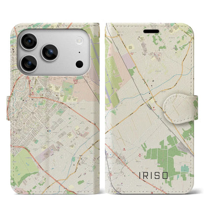 【入曽（埼玉県）】地図柄iPhoneケース（手帳タイプ）