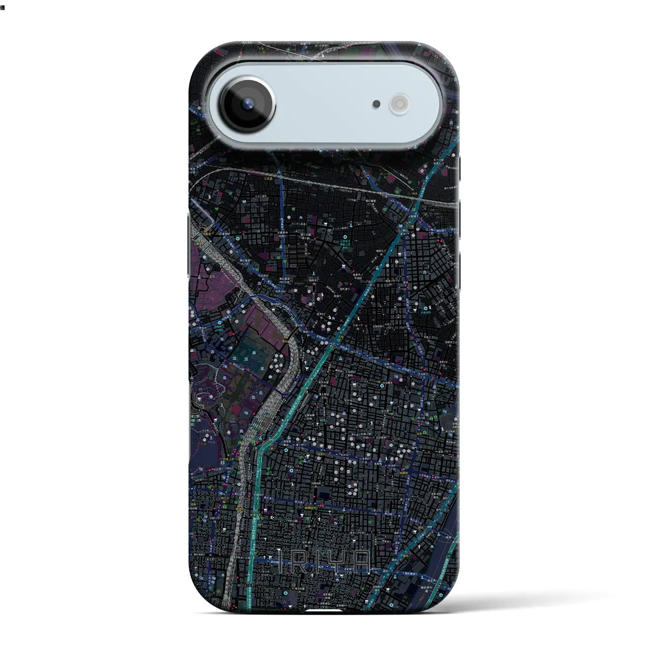 【入谷（東京都）】地図柄iPhoneケース（バックカバータイプ）