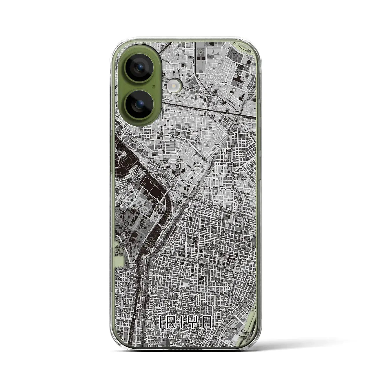 【入谷（東京都）】地図柄iPhoneケース（クリアタイプ）