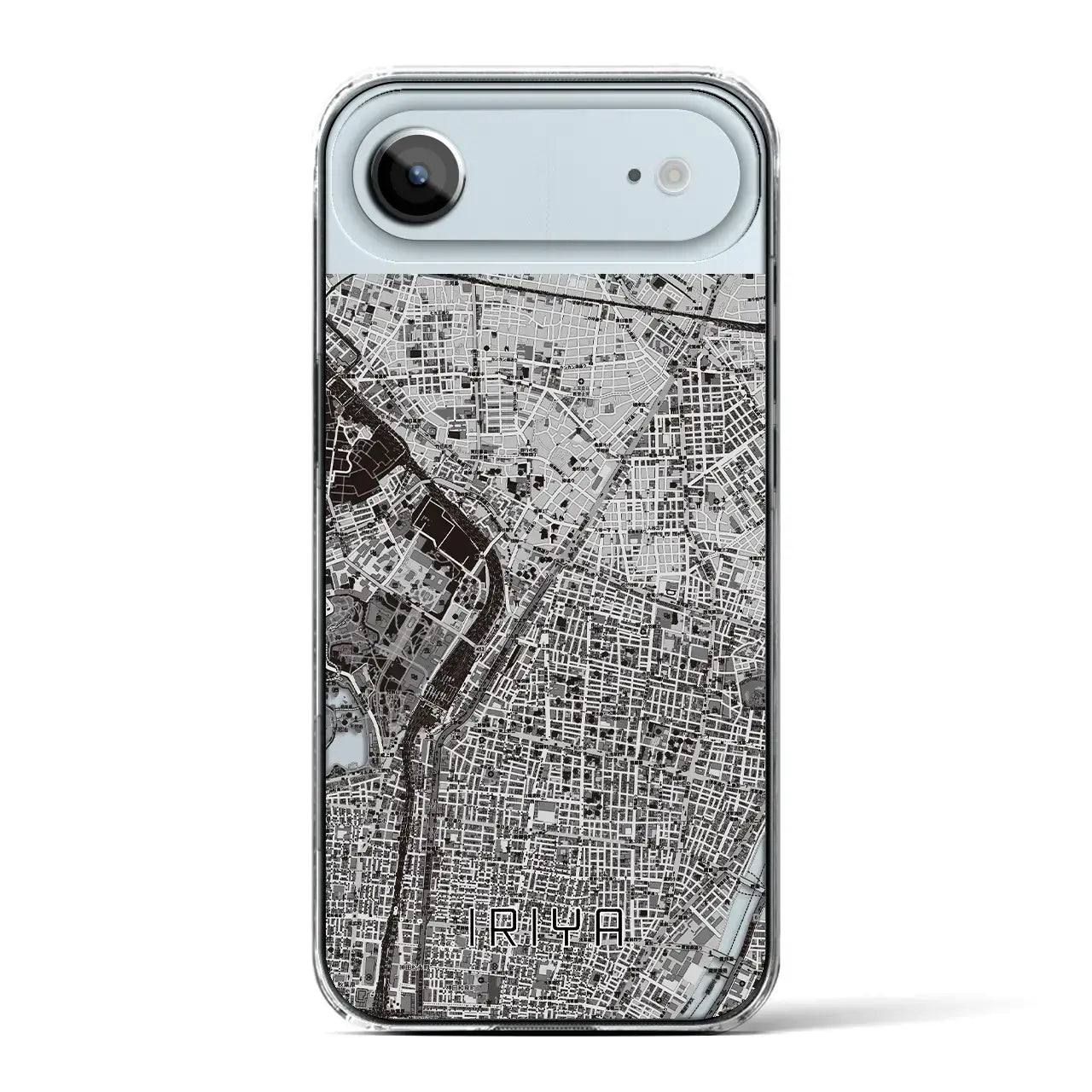 【入谷（東京都）】地図柄iPhoneケース（クリアタイプ）