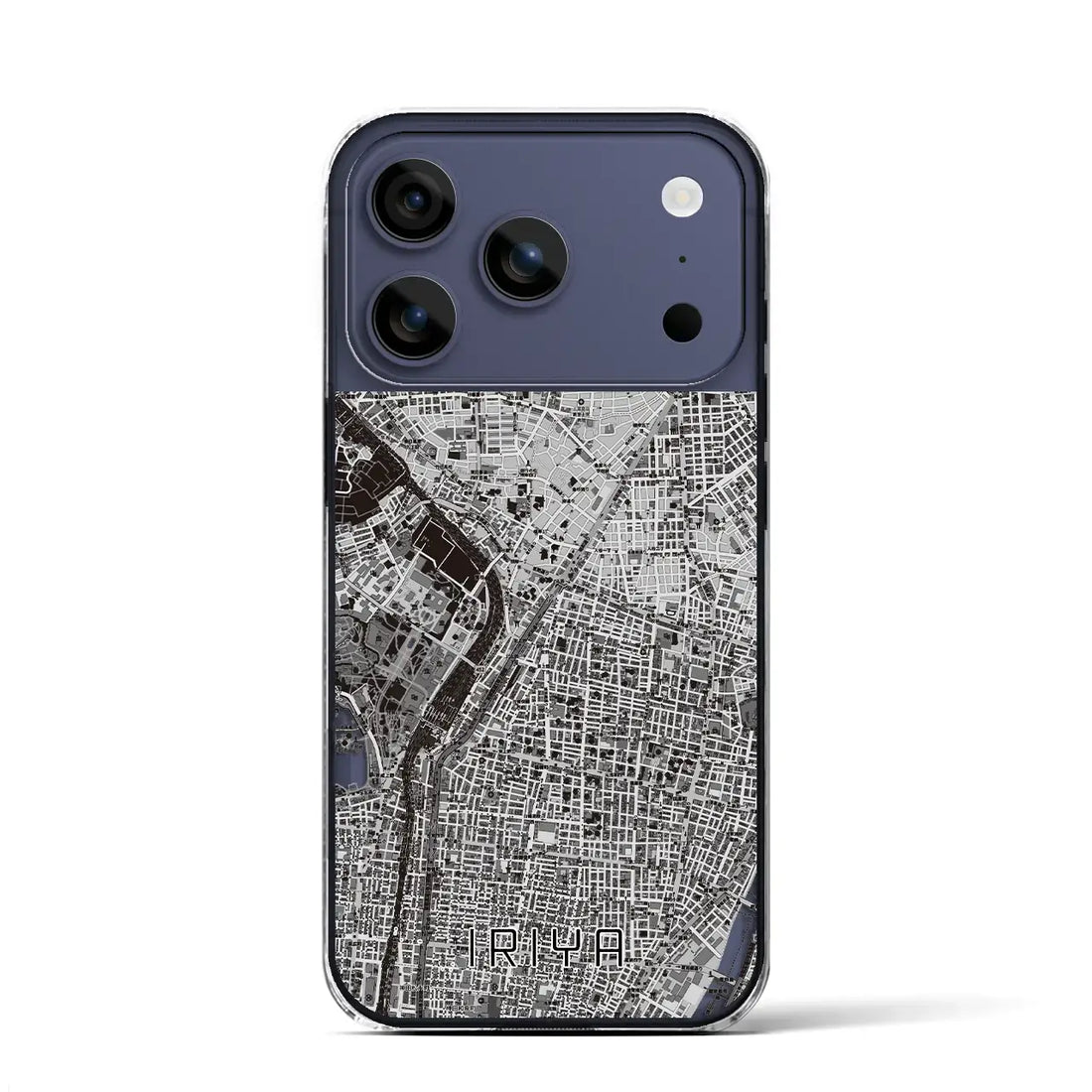 【入谷（東京都）】地図柄iPhoneケース（クリアタイプ）