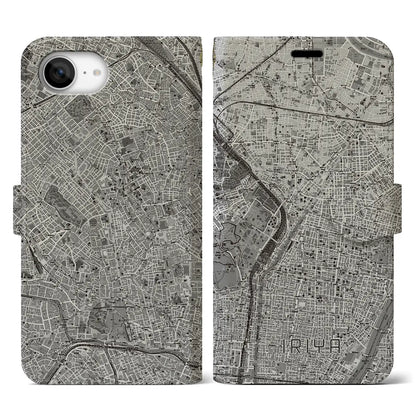 【入谷（東京都）】地図柄iPhoneケース（手帳タイプ）