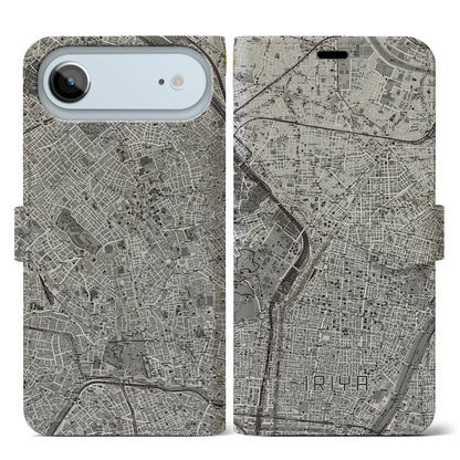 【入谷（東京都）】地図柄iPhoneケース（手帳タイプ）