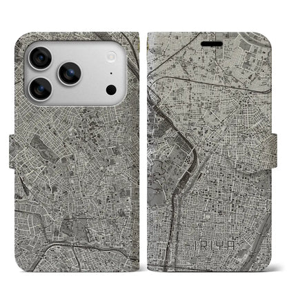 【入谷（東京都）】地図柄iPhoneケース（手帳タイプ）