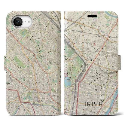 【入谷（東京都）】地図柄iPhoneケース（手帳タイプ）