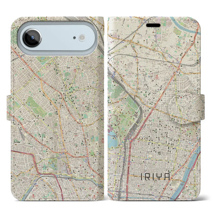 【入谷（東京都）】地図柄iPhoneケース（手帳タイプ）