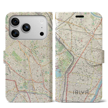 【入谷（東京都）】地図柄iPhoneケース（手帳タイプ）