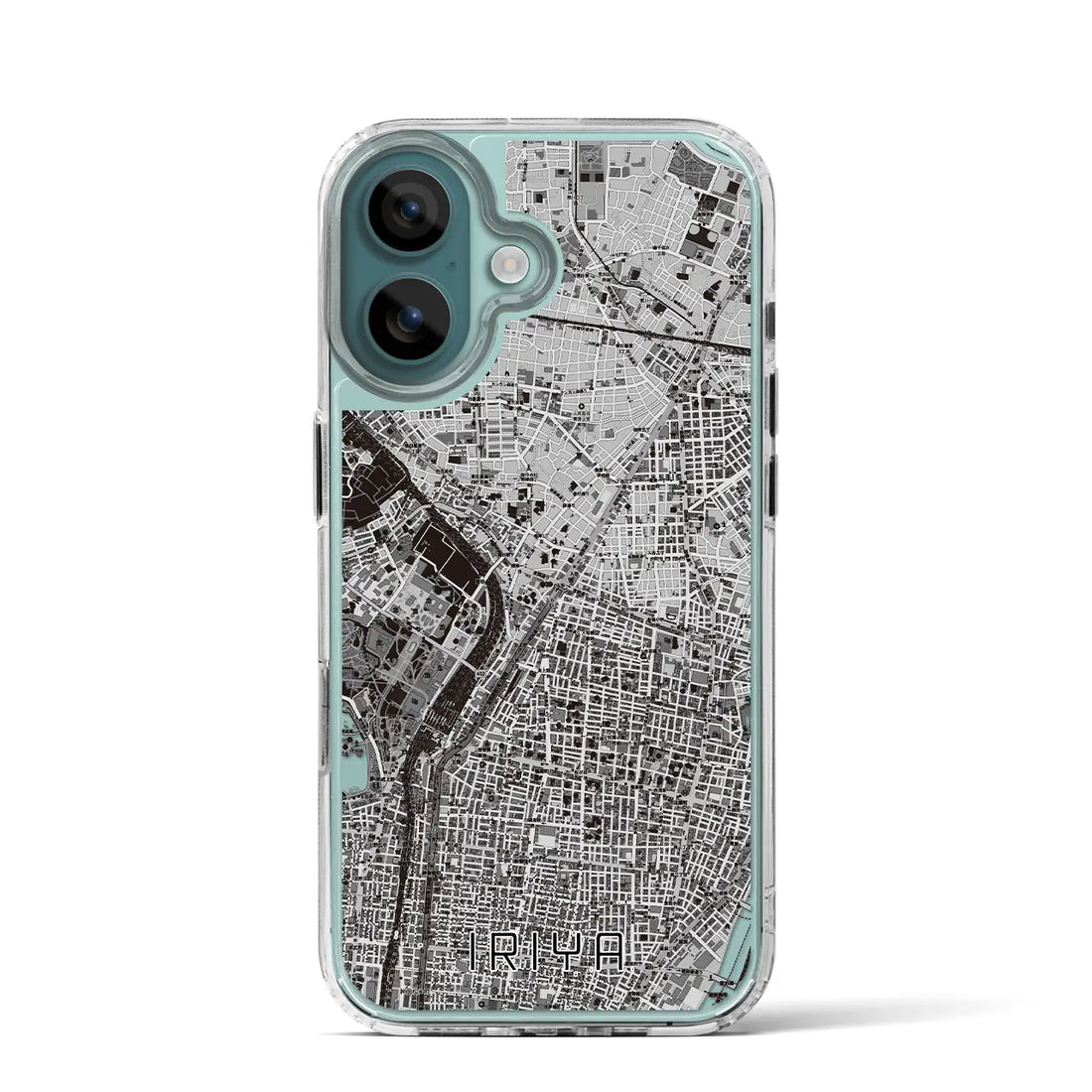 【入谷（東京都）】地図柄iPhoneケース（MagSafeタイプ）モノトーン・iPhone 16 Pro 用