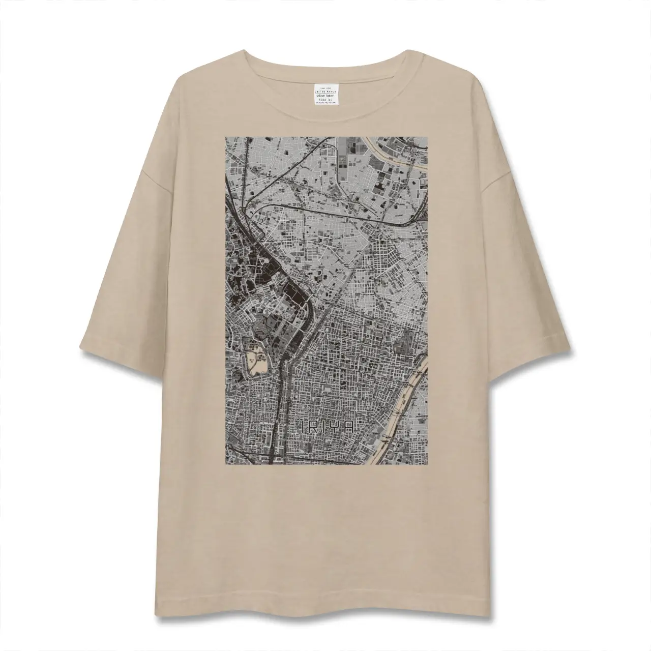 【入谷（東京都）】地図柄ビッグシルエットTシャツ