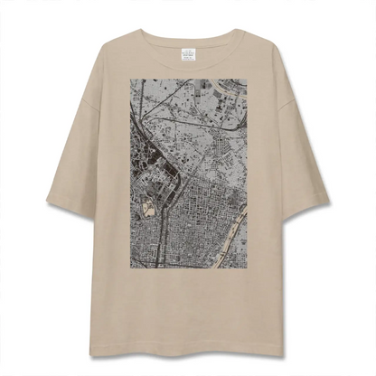 【入谷（東京都）】地図柄ビッグシルエットTシャツ