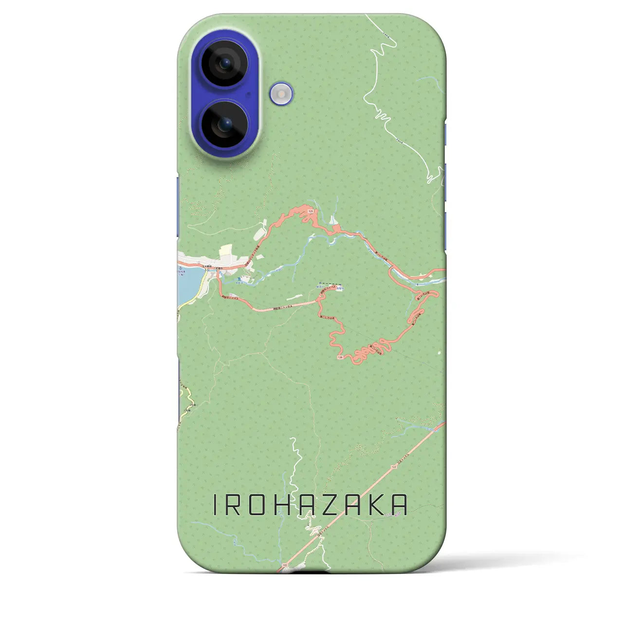 【いろは坂（栃木県）】地図柄iPhoneケース（バックカバータイプ）ナチュラル・iPhone 16 Pro Max 用