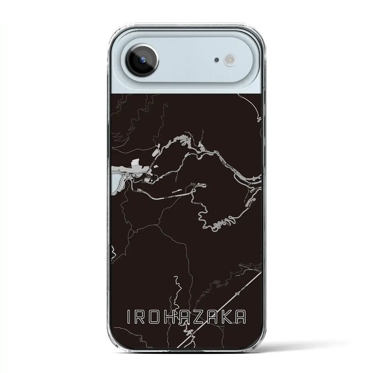 【いろは坂（栃木県）】地図柄iPhoneケース（クリアタイプ）