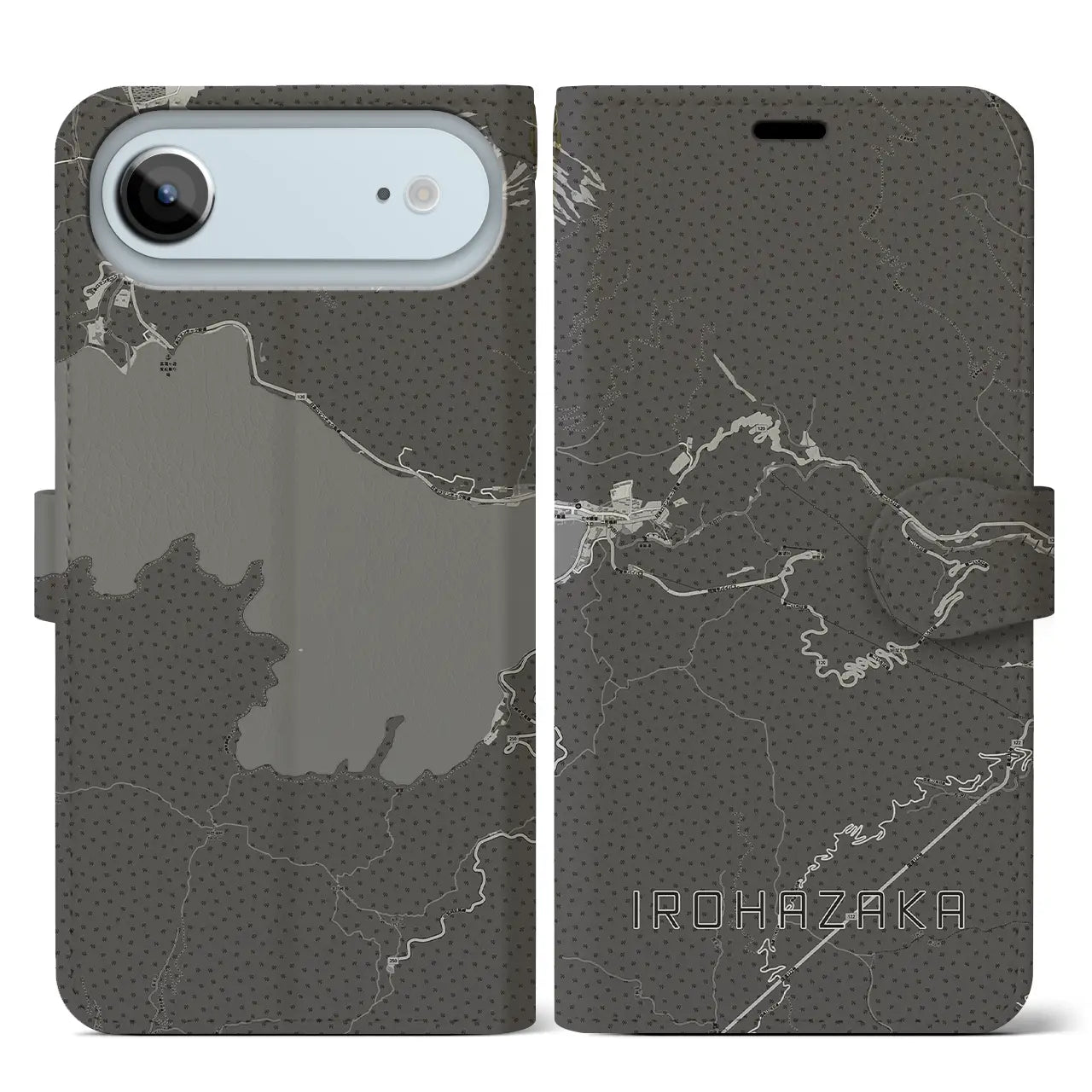 【いろは坂（栃木県）】地図柄iPhoneケース（手帳タイプ）