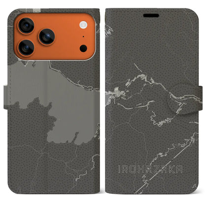 【いろは坂（栃木県）】地図柄iPhoneケース（手帳タイプ）