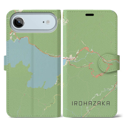 【いろは坂（栃木県）】地図柄iPhoneケース（手帳タイプ）