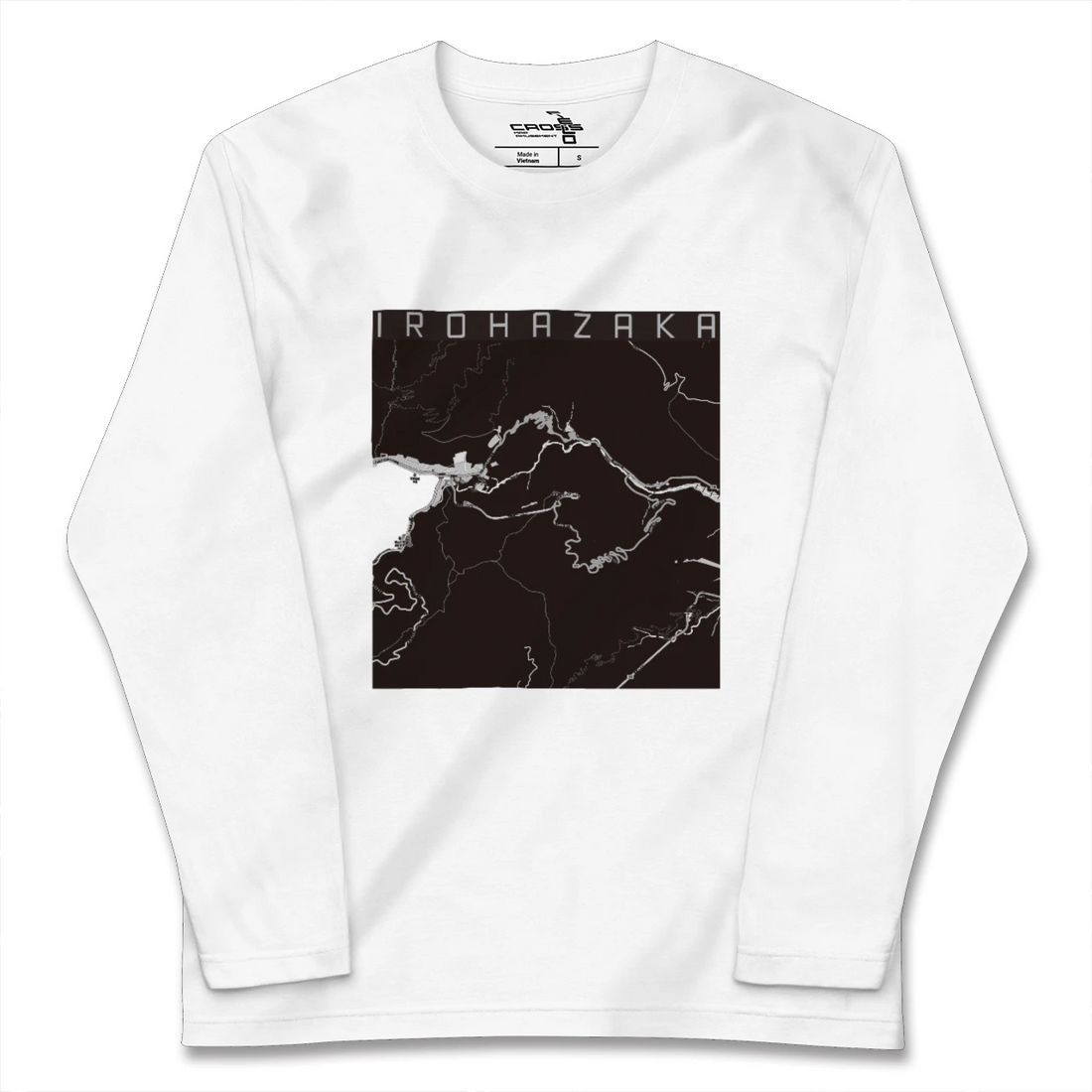 【いろは坂（栃木県）】地図柄ロングスリーブTシャツ