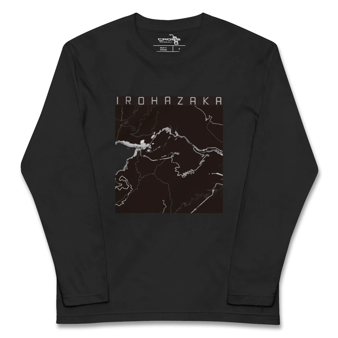 【いろは坂（栃木県）】地図柄ロングスリーブTシャツ