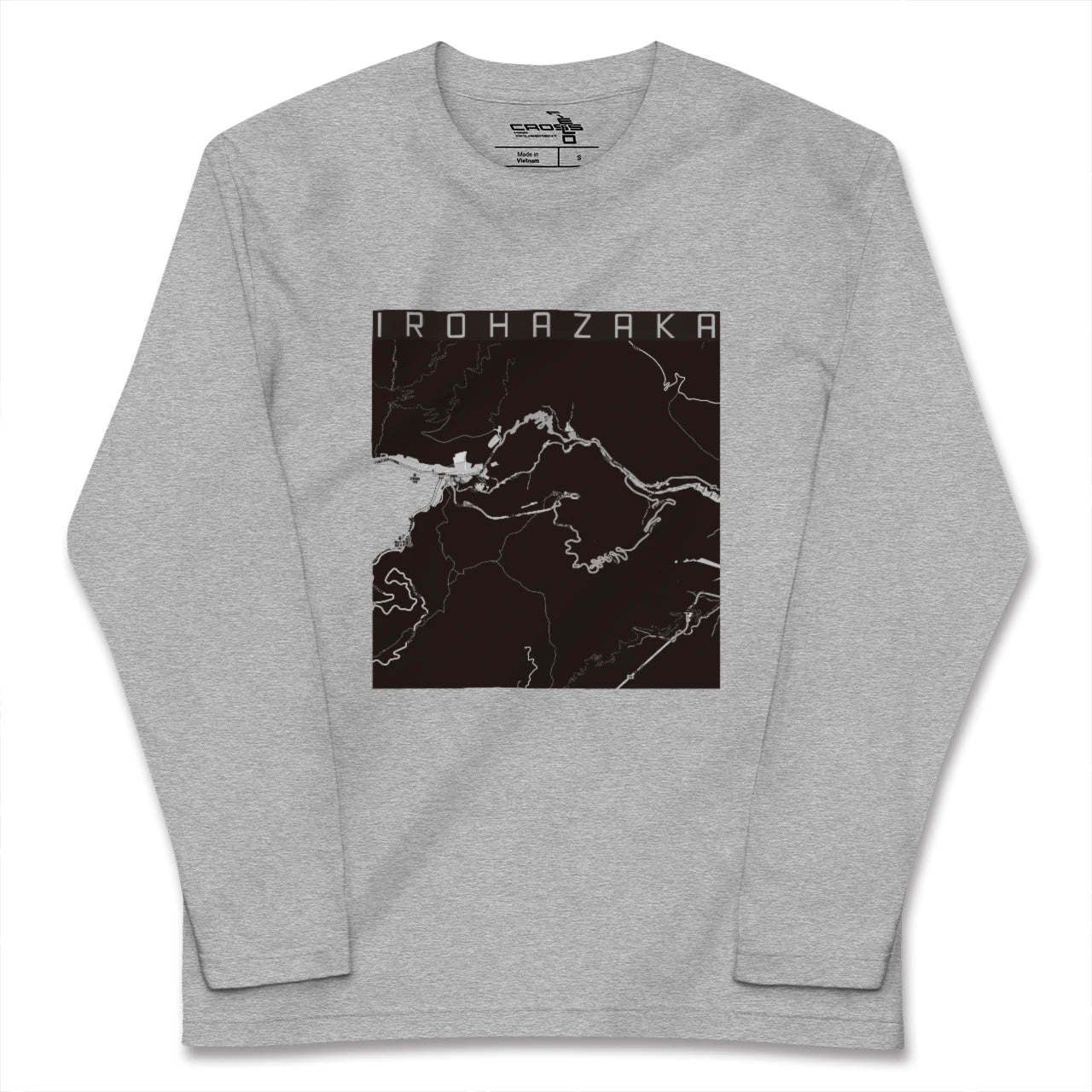 【いろは坂（栃木県）】地図柄ロングスリーブTシャツ