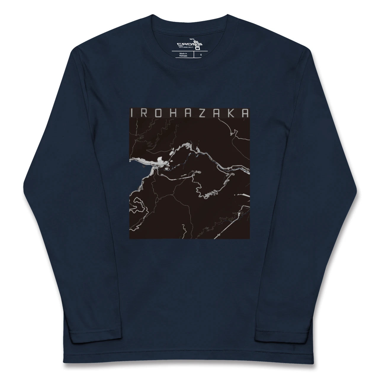 【いろは坂（栃木県）】地図柄ロングスリーブTシャツ