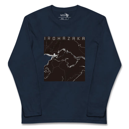 【いろは坂（栃木県）】地図柄ロングスリーブTシャツ