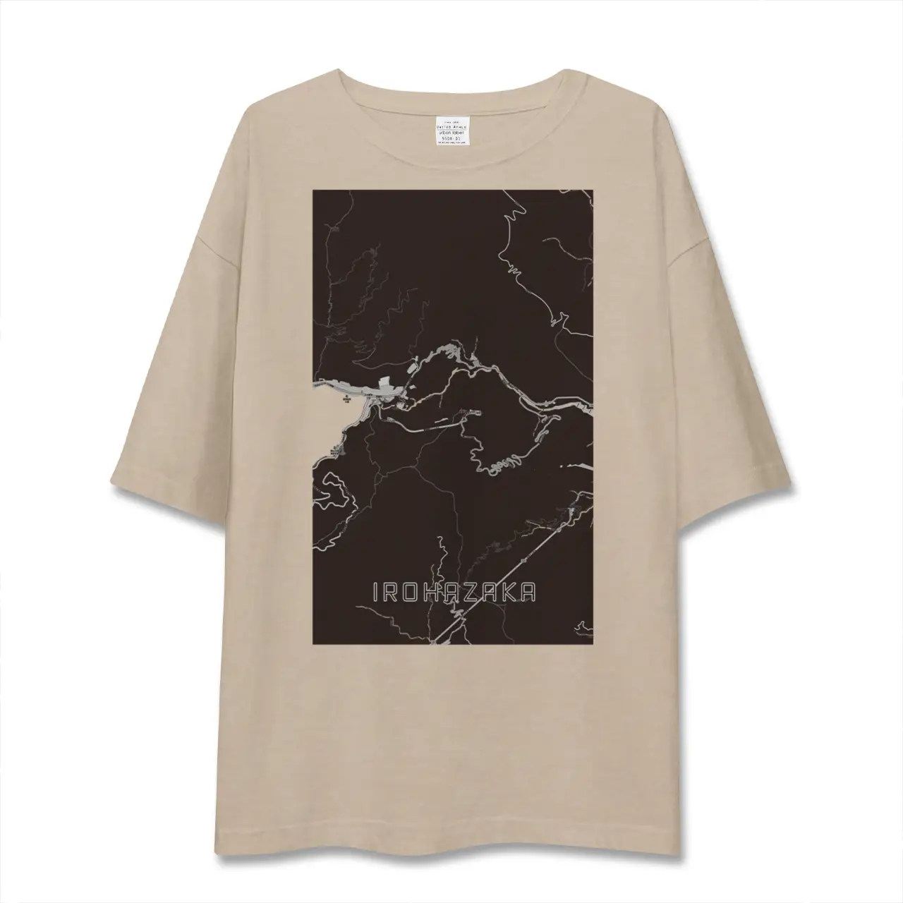 【いろは坂（栃木県）】地図柄ビッグシルエットTシャツ