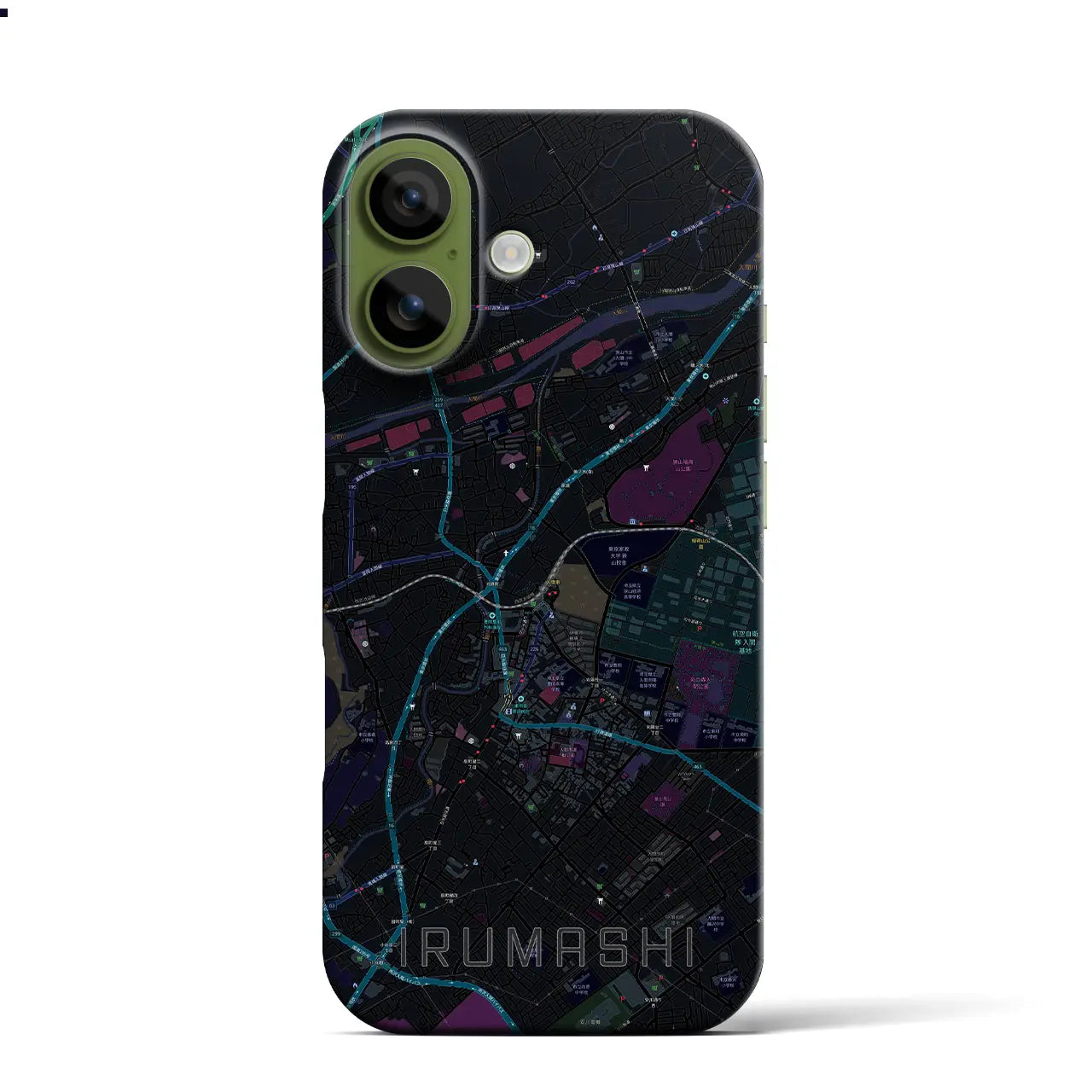 【入間市（埼玉県）】地図柄iPhoneケース（バックカバータイプ）