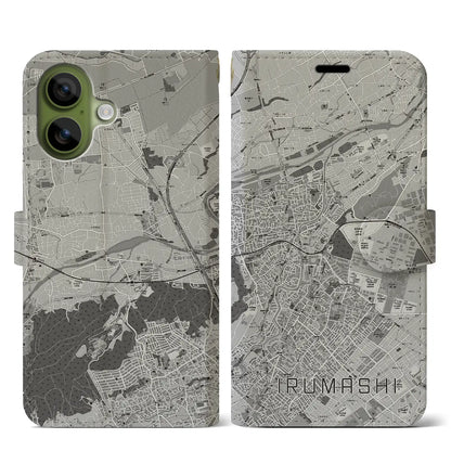 【入間市（埼玉県）】地図柄iPhoneケース（手帳タイプ）