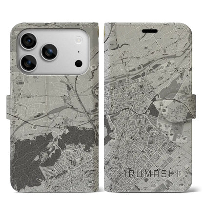 【入間市（埼玉県）】地図柄iPhoneケース（手帳タイプ）