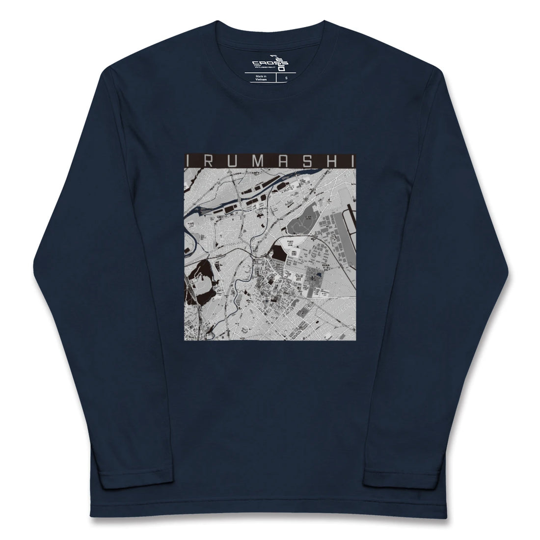 【入間市（埼玉県）】地図柄ロングスリーブTシャツ