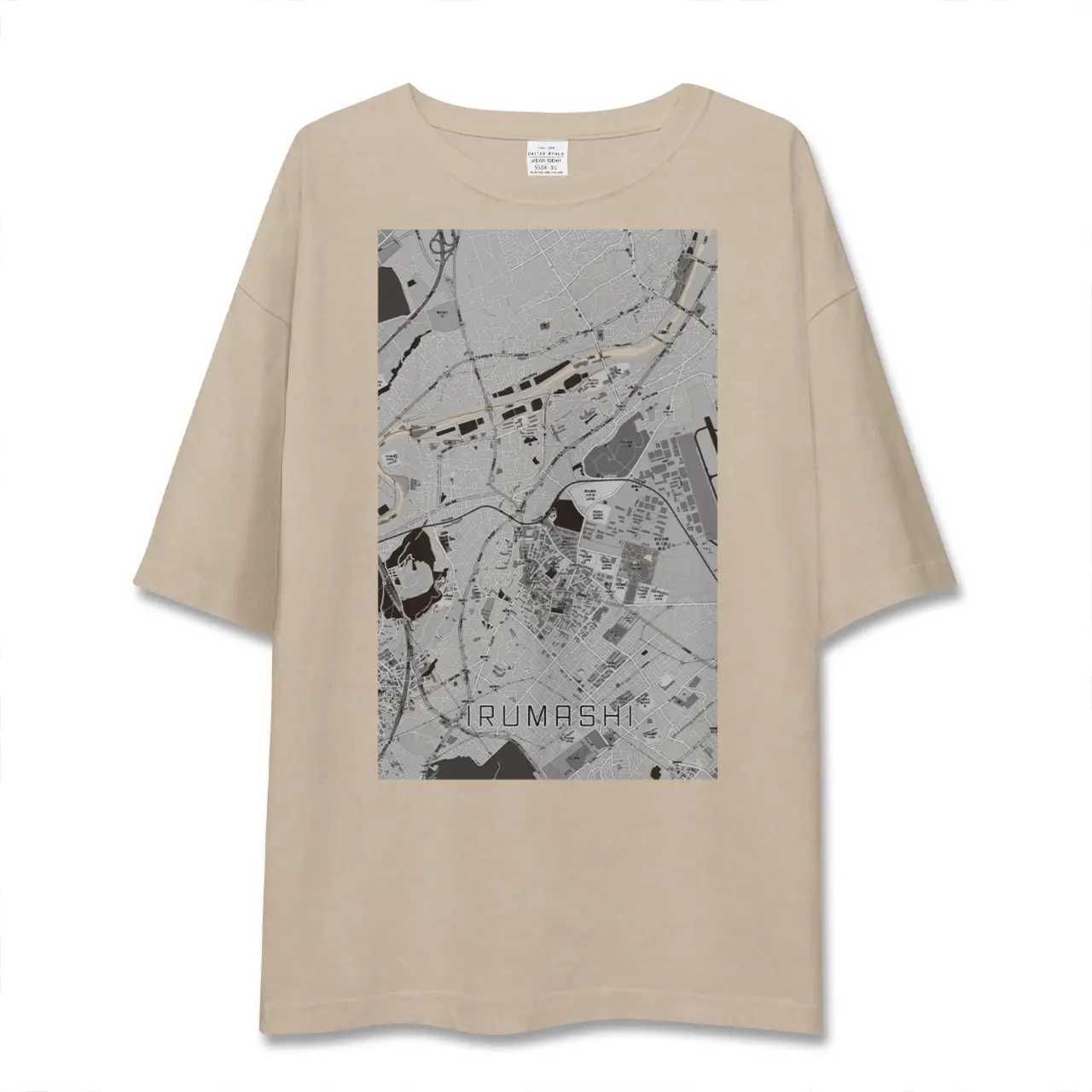 【入間市（埼玉県）】地図柄ビッグシルエットTシャツ