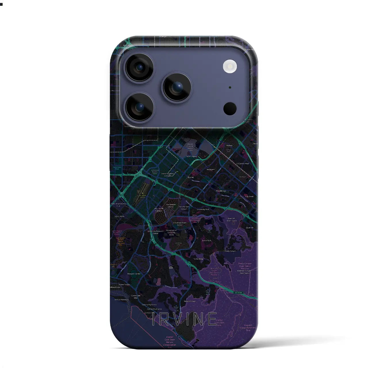 【アーバイン（アメリカ）】地図柄iPhoneケース（バックカバータイプ）