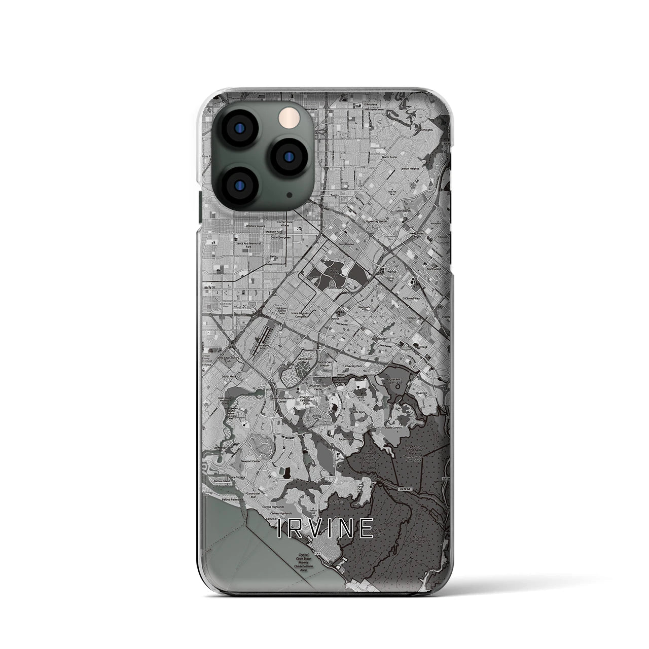 【アーバイン（アメリカ）】地図柄iPhoneケース（クリアタイプ）