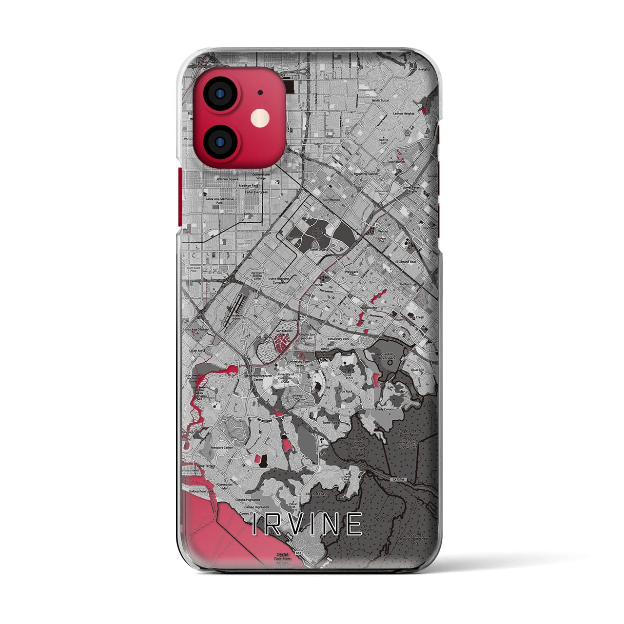 【アーバイン（アメリカ）】地図柄iPhoneケース（クリアタイプ）