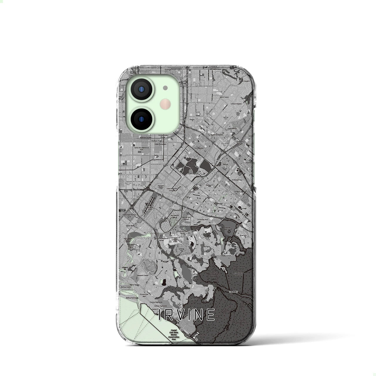 【アーバイン（アメリカ）】地図柄iPhoneケース（クリアタイプ）