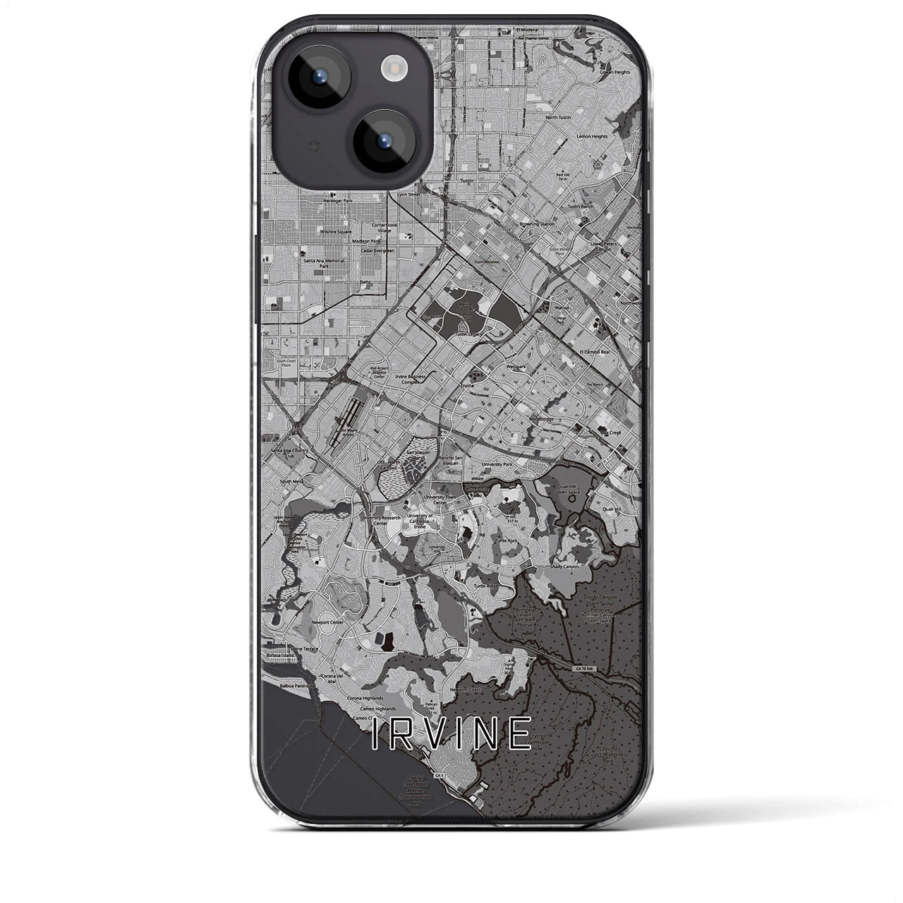 【アーバイン（アメリカ）】地図柄iPhoneケース（クリアタイプ）
