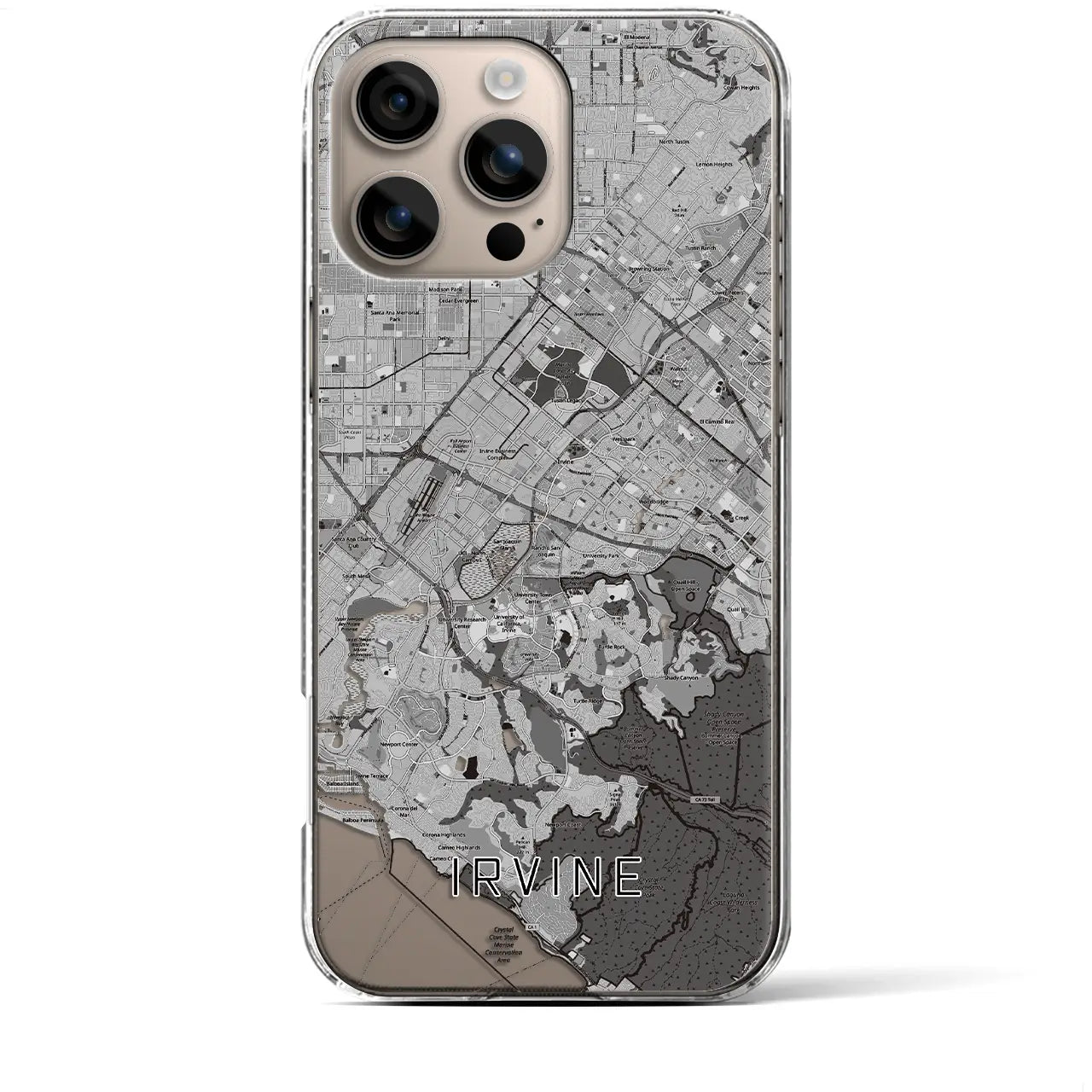 【アーバイン（アメリカ）】地図柄iPhoneケース（クリアタイプ）