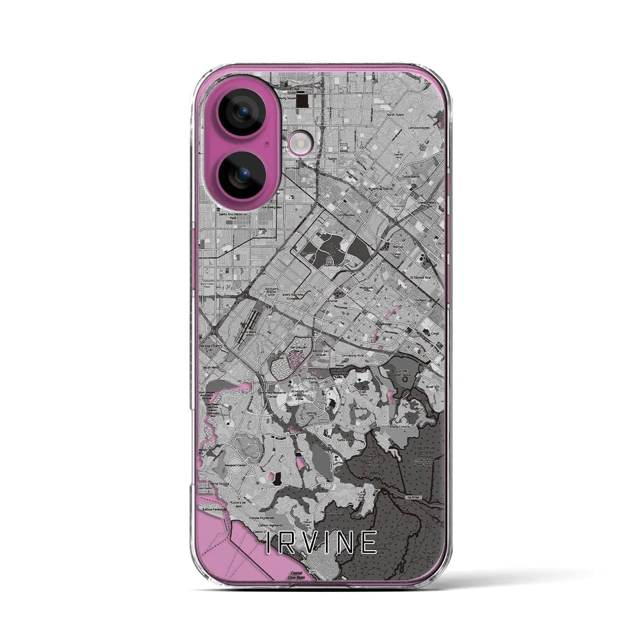 【アーバイン（アメリカ）】地図柄iPhoneケース（クリアタイプ）