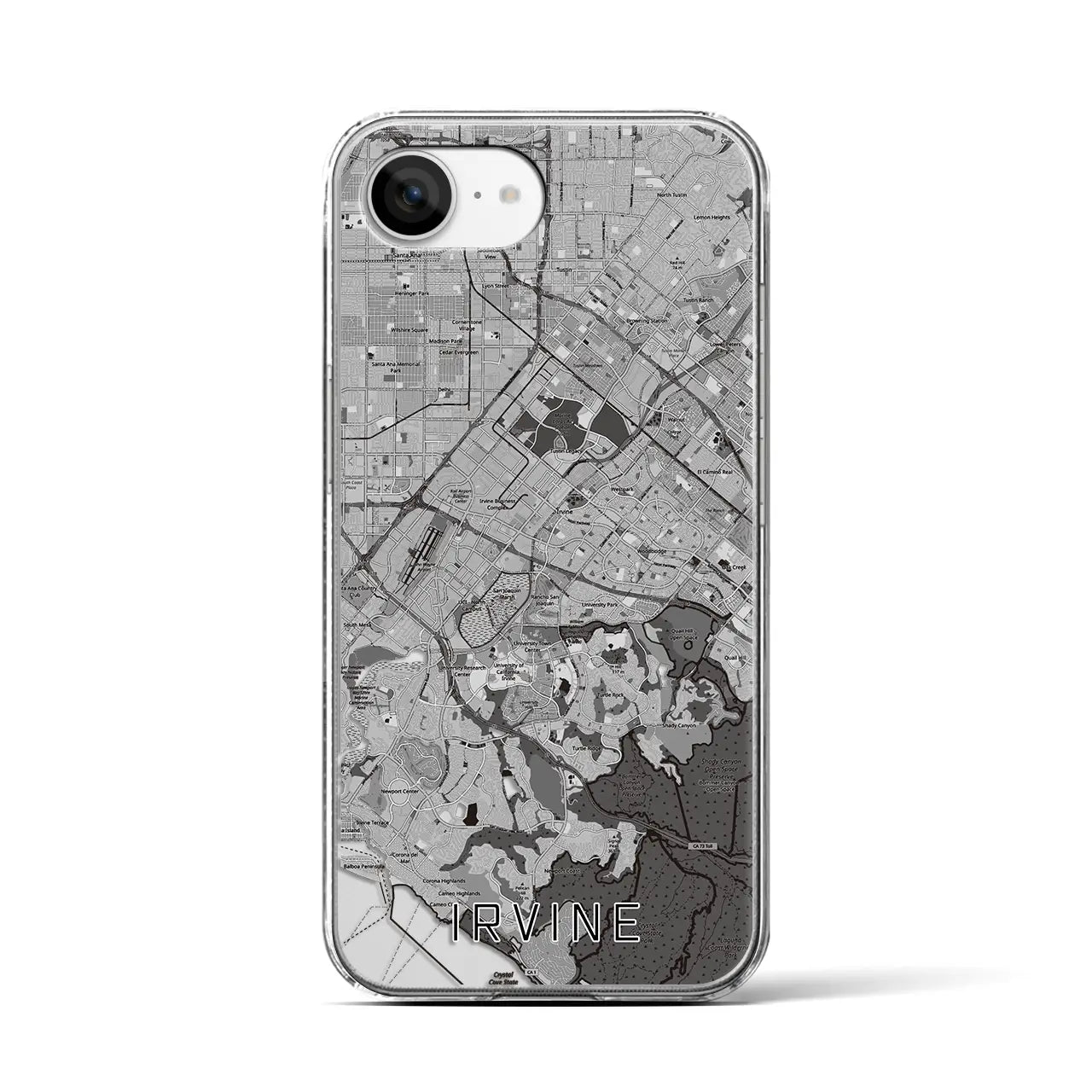 【アーバイン（アメリカ）】地図柄iPhoneケース（クリアタイプ）