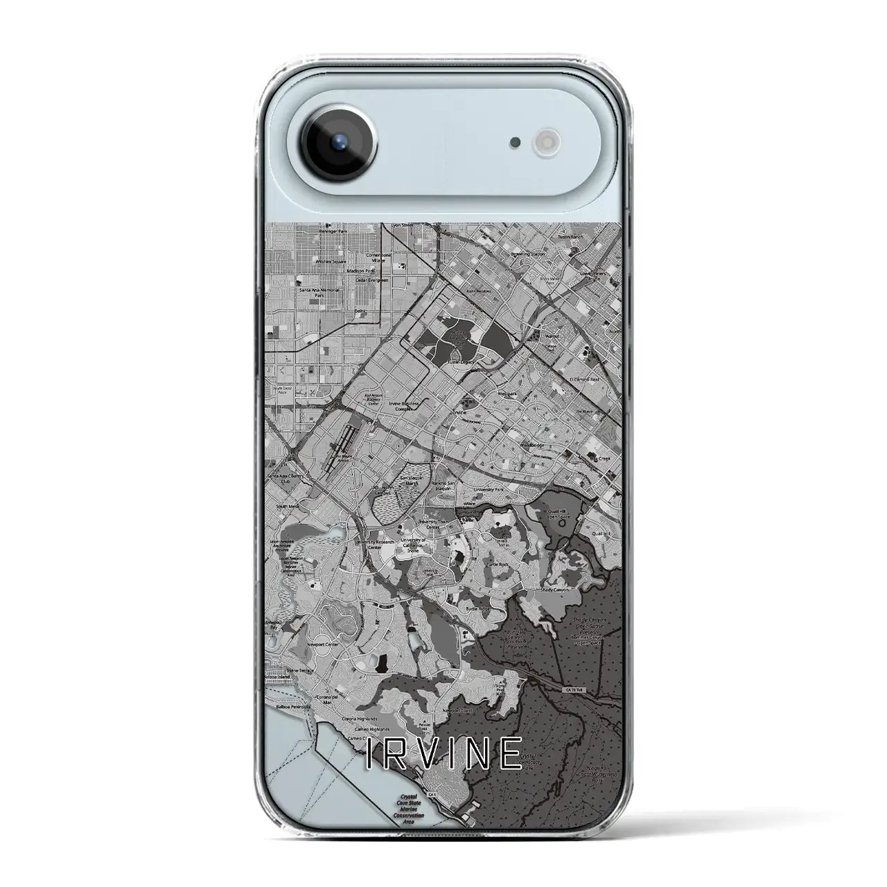 【アーバイン（アメリカ）】地図柄iPhoneケース（クリアタイプ）