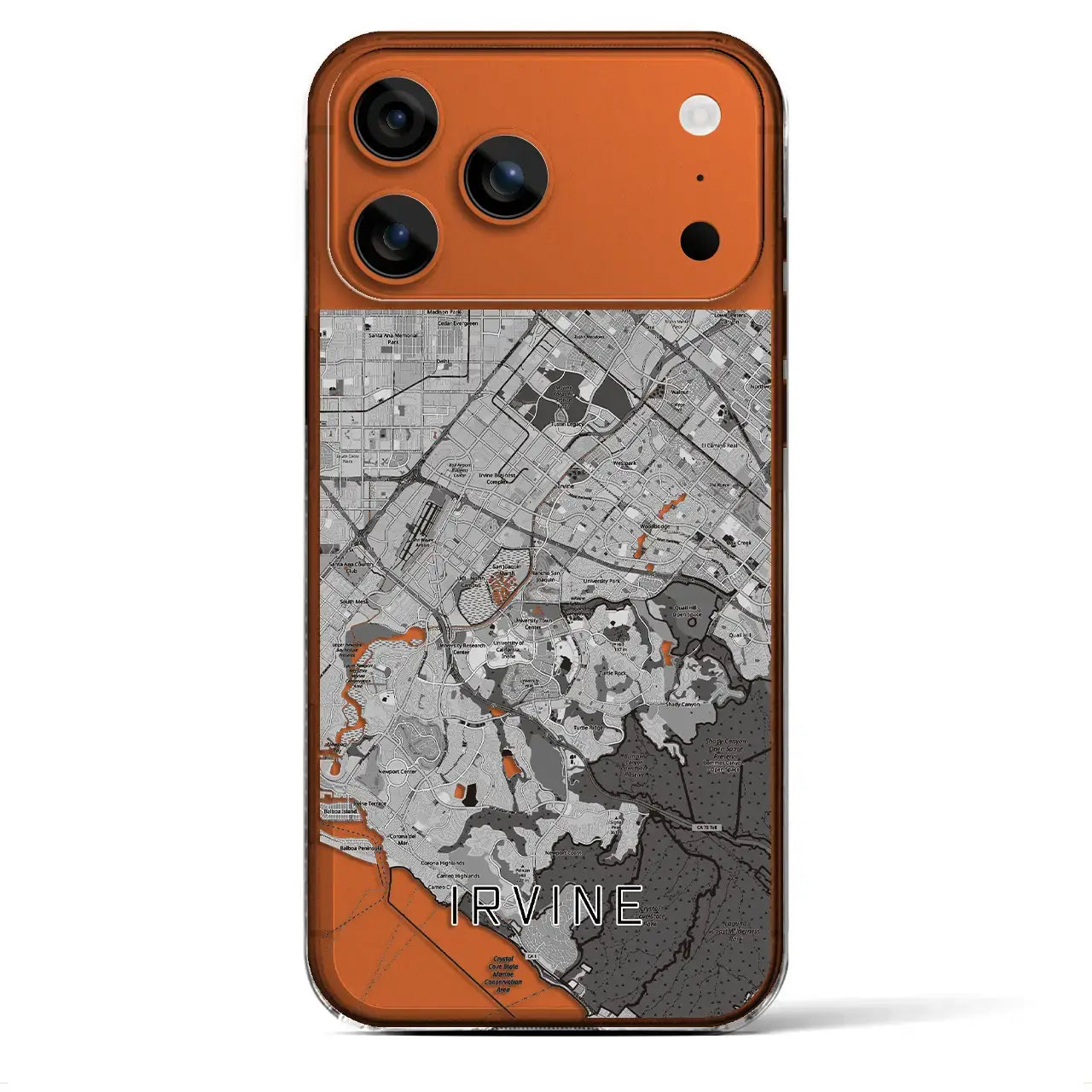 【アーバイン（アメリカ）】地図柄iPhoneケース（クリアタイプ）